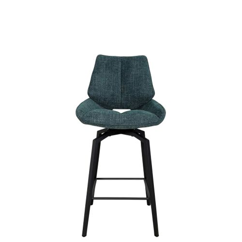 Chaise De Bar Pivotante Bleue Assise Baquet (lot De 2) Ligurie