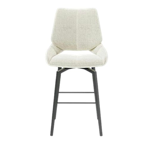 Chaise De Bar Pivotante Beige Assise Baquet (lot De 2) Ligurie