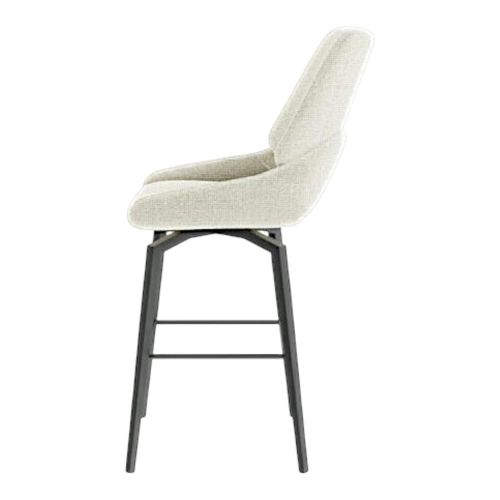 Chaise De Bar Pivotante Beige Assise Baquet (lot De 2) Ligurie