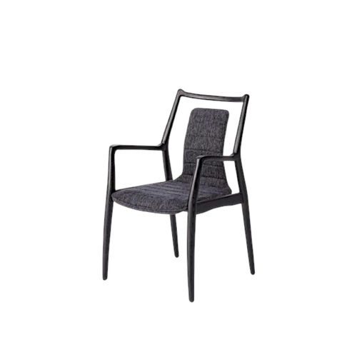Chaise Design Anthracite à Structure Noire (lot De 2) Alder