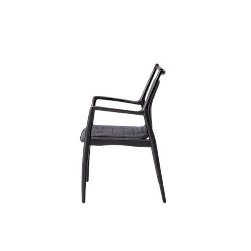 Chaise Design Anthracite à Structure Noire (lot De 2) Alder