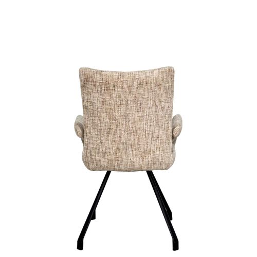 Chaises Tissu Beige Chiné Accoudoirs Larges (lot De 2) Ligurie