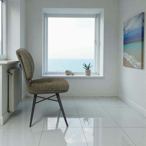 Chaise Tissu Vert à Dossier Double (lot De 2) Ligurie