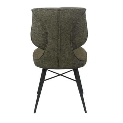 Chaise Tissu Vert à Dossier Double (lot De 2) Ligurie