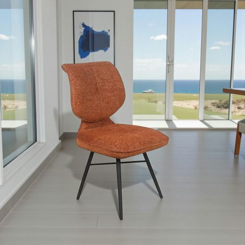 Chaise Tissu Rouille à Dossier Double (lot De 2) Ligurie