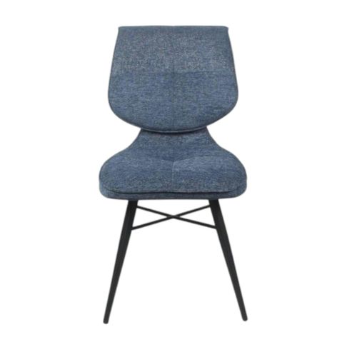 Chaise Tissu Bleu à Dossier Double (lot De 2) Ligurie