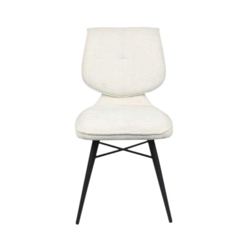 Chaise Tissu Écru à Dossier Double (lot De 2) Ligurie