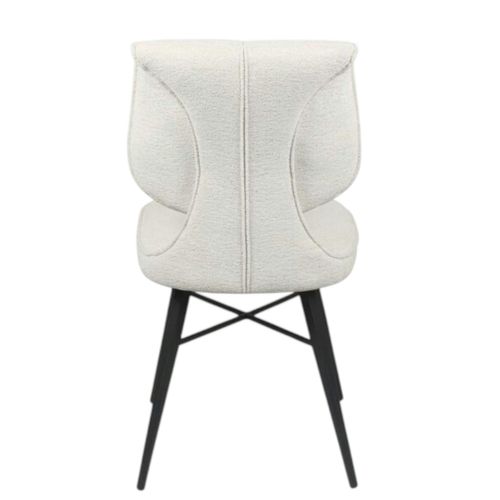 Chaise Tissu Écru à Dossier Double (lot De 2) Ligurie