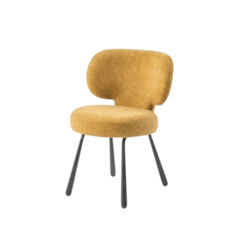 Chaise De Salle à Manger Moutarde, Assise Ronde (lot De 2) Ligurie