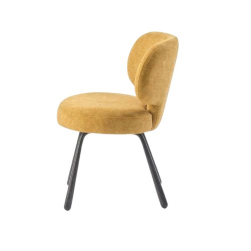 Chaise De Salle à Manger Moutarde, Assise Ronde (lot De 2) Ligurie