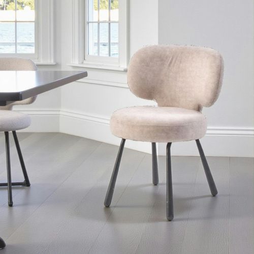 Chaise De Salle à Manger Taupe, Assise Ronde (lot De 2) Ligurie