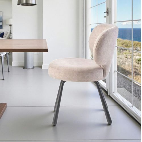 Chaise De Salle à Manger Taupe, Assise Ronde (lot De 2) Ligurie