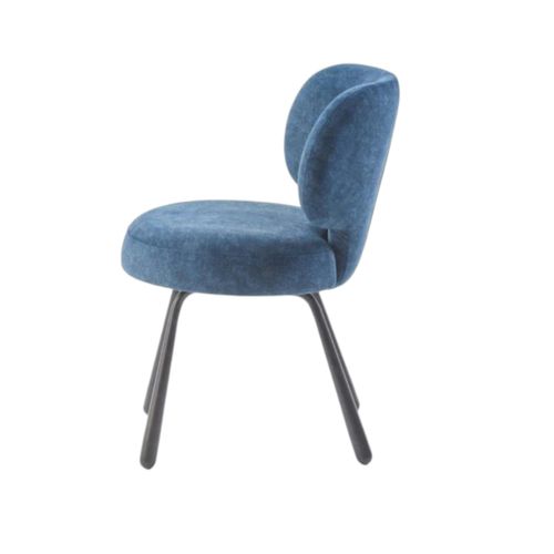 Chaise De Salle à Manger Bleue, Assise Ronde (lot De 2) Ligurie