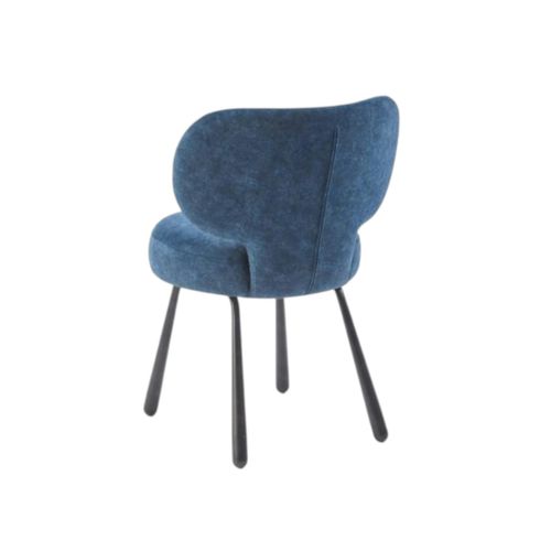 Chaise De Salle à Manger Bleue, Assise Ronde (lot De 2) Ligurie