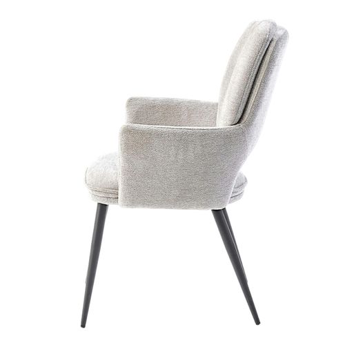 Fauteuil De Table Gris à Dossier Ouvert (lot De 2) Ligurie
