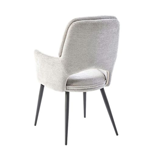 Fauteuil De Table Gris à Dossier Ouvert (lot De 2) Ligurie