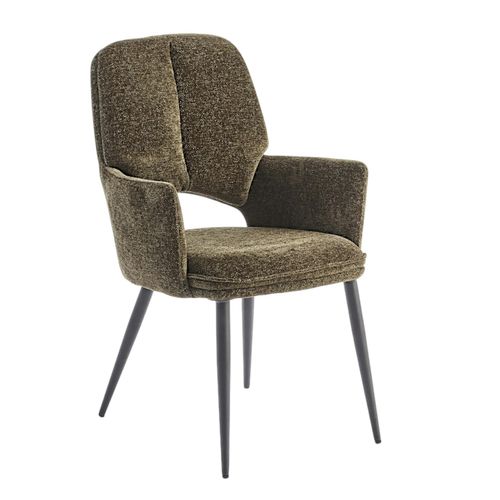 Fauteuil De Table Vert à Dossier Ouvert (lot De 2) Ligurie