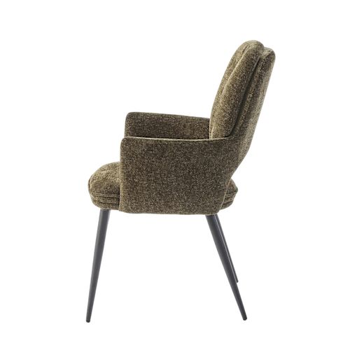 Fauteuil De Table Vert à Dossier Ouvert (lot De 2) Ligurie