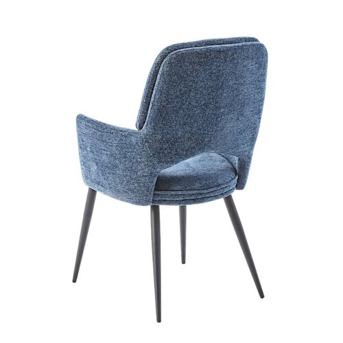 Fauteuil De Table Bleu à Dossier Ouvert (lot De 2) Ligurie