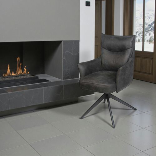 Fauteuil De Table Pivotant Gris Foncé à Poignée (lot De 2) Lombardie