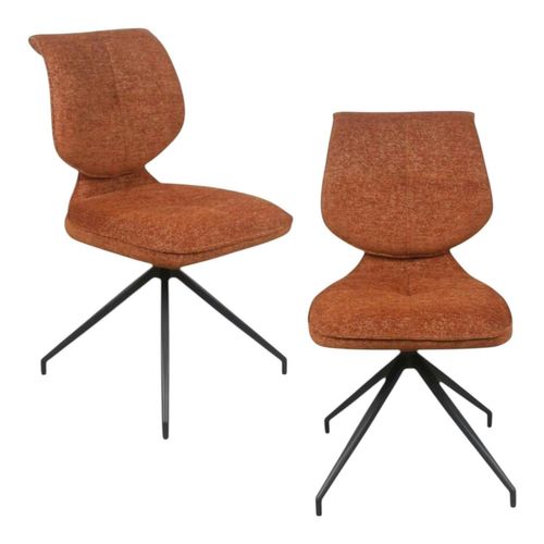 Chaise Pivotante Rouille Dossier Double (lot De 2) Ligurie