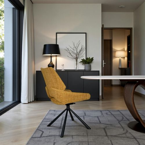 Chaise Pivotante Ocre Assise Baquet (lot De 2) Ligurie