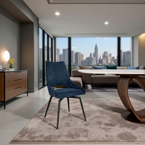 Chaise Pivotante Bleue, Dossier Ouvert (lot De 2) Ligurie