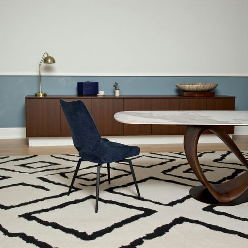 Chaise Pivotante Bleue, Dossier Ouvert (lot De 2) Ligurie