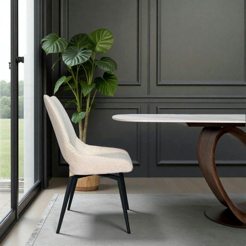 Chaise Pivotante Beige, Dossier Ouvert (lot De 2) Ligurie