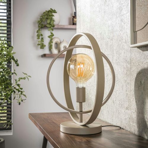 Lampe Moderne Beige Mat, 2 Anneaux Pivotants Tribeca