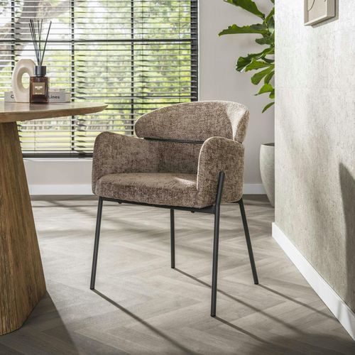 Fauteuil De Table Beige Chaud Dossier Rond (lot De 2) Galway
