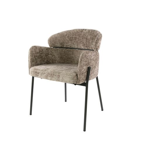 Fauteuil De Table Beige Chaud Dossier Rond (lot De 2) Galway
