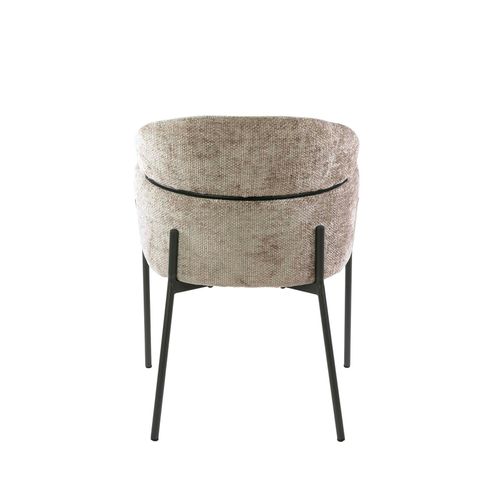 Fauteuil De Table Beige Dossier Rond (lot De 2) Galway