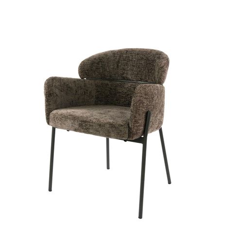 Fauteuil De Table Taupe Dossier Rond (lot De 2) Galway