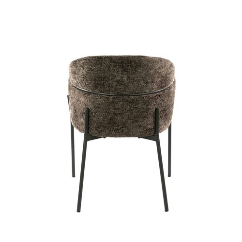 Fauteuil De Table Taupe Dossier Rond (lot De 2) Galway