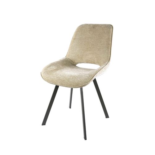 Chaise Pivotante Beige Sable Dossier Ouvert (lot De 2) Ascoli