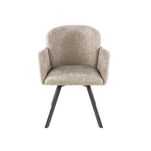 Fauteuil De Table Pivotant Beige Texturé (lot De 2) Creek