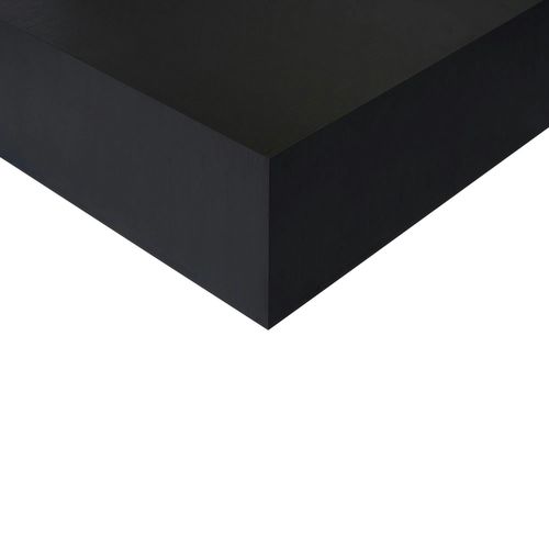 Table Basse Noire Carrée Roulettes Invisibles Marfa