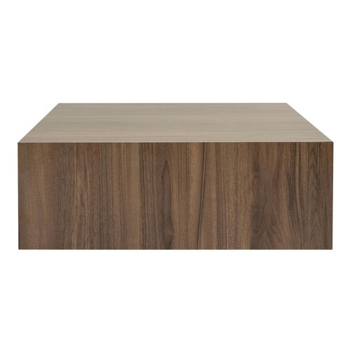 Table Basse Carrée Effet Noyer Roulettes Invisibles Marfa