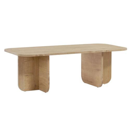 Table Basse Rectangulaire Effet Bois Bords Ronds Marfa