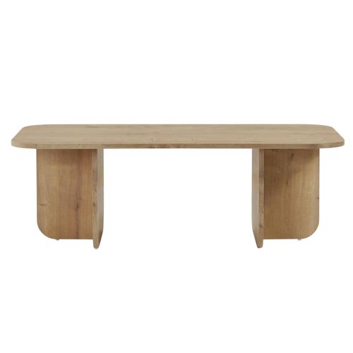 Table Basse Rectangulaire Effet Bois Bords Ronds Marfa