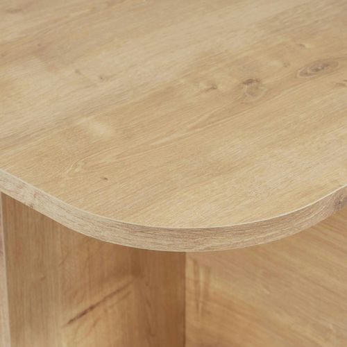 Table Basse Rectangulaire Effet Bois Bords Ronds Marfa