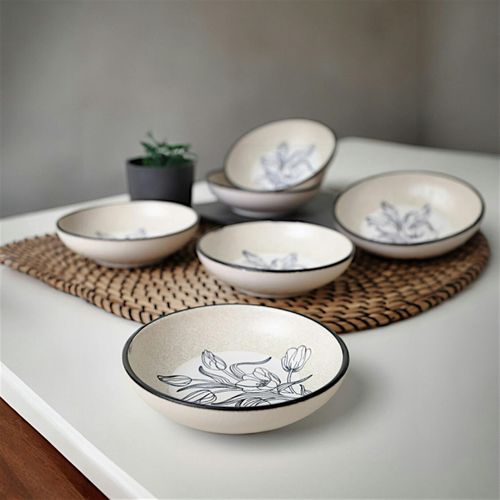 Bol Apéro Motif Fleurs Bleues (lot De 6) Efira