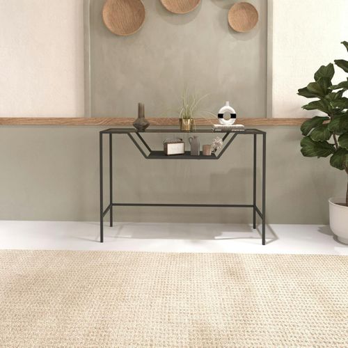 Console D'entrée Design – Métal et Verre Fumé Tulum