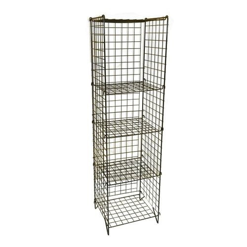 Colonne Industrielle Noire Grillagée, 5 Plateaux Sfax