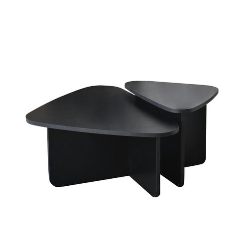 Table Basse Gigogne Noire, Triangle Organique (x2) Marfa