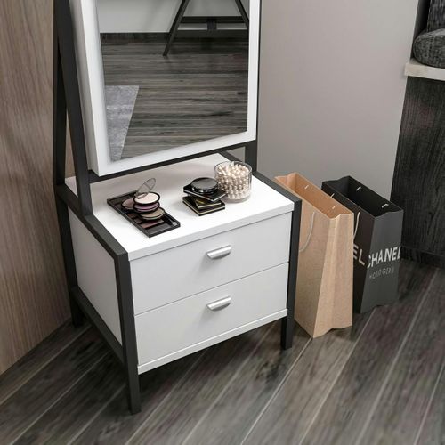 Miroir Sur Pied Avec Rangement Bijoux Maquillage Cody