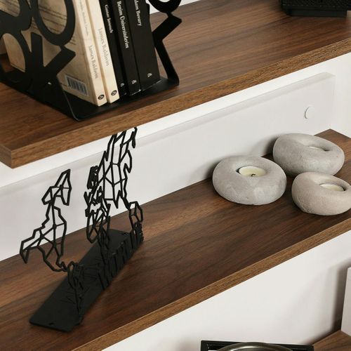 Ensemble Meuble TV Moderne Décor Noyer Et Blanc (3 Pièces) Marfa