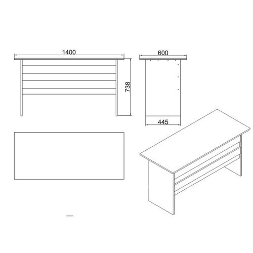 Bureau Moderne Chic Avec Bandeaux Gris Design Marfa