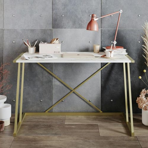 Bureau Moderne Chic Avec Plateau Décor Marbre Jena